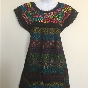 Colorful embroidered dress